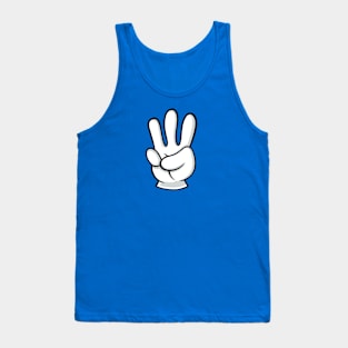 I’m THREE! Cartoon Counting hand with 3 fingers- third birthday Tank Top